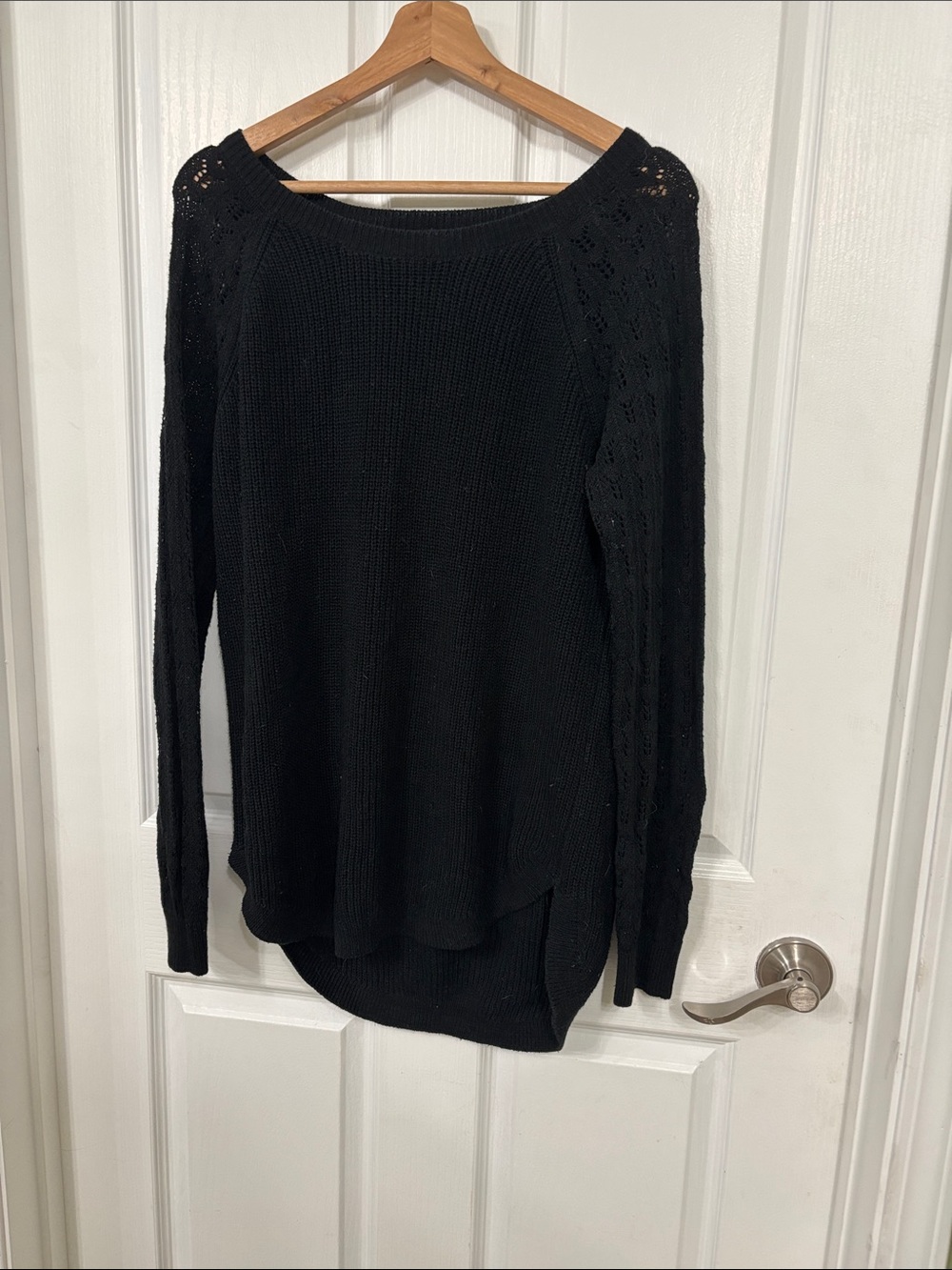 Bootlegger Kismet Classic Black Women's Knit Sweater - Lightweight Long Sleeve
